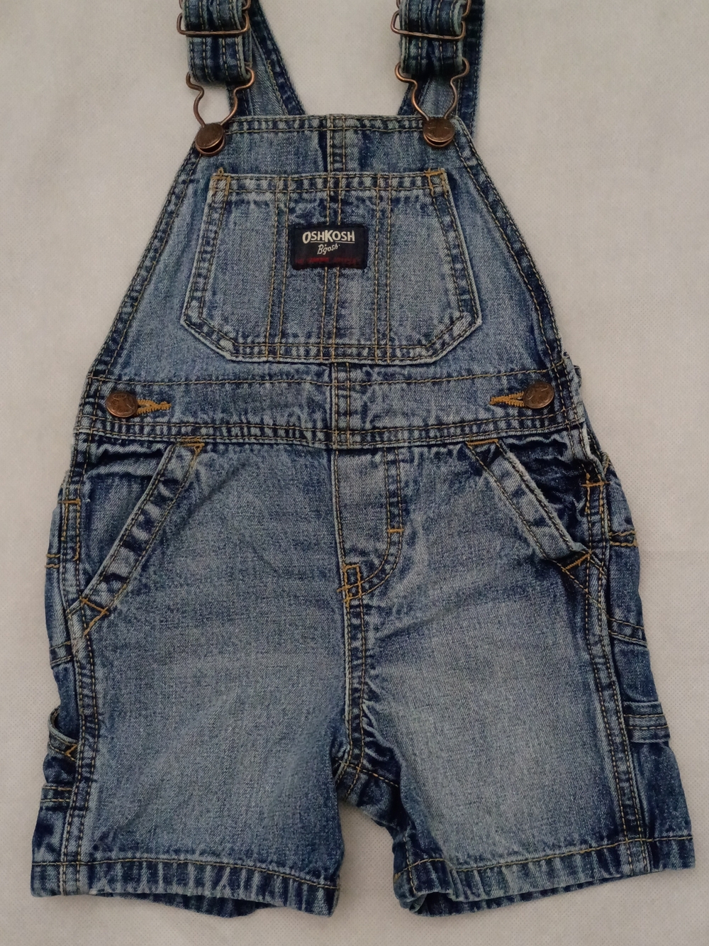 OshKosh B'gosh Kids' Blue Denim Short Overalls